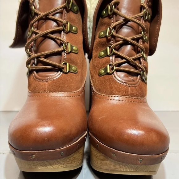 Lucky Brand Womens Tanner Platform Ankle Boots Faux Fur Whiskey Brwn Sz 10 New - Picture 4 of 11
